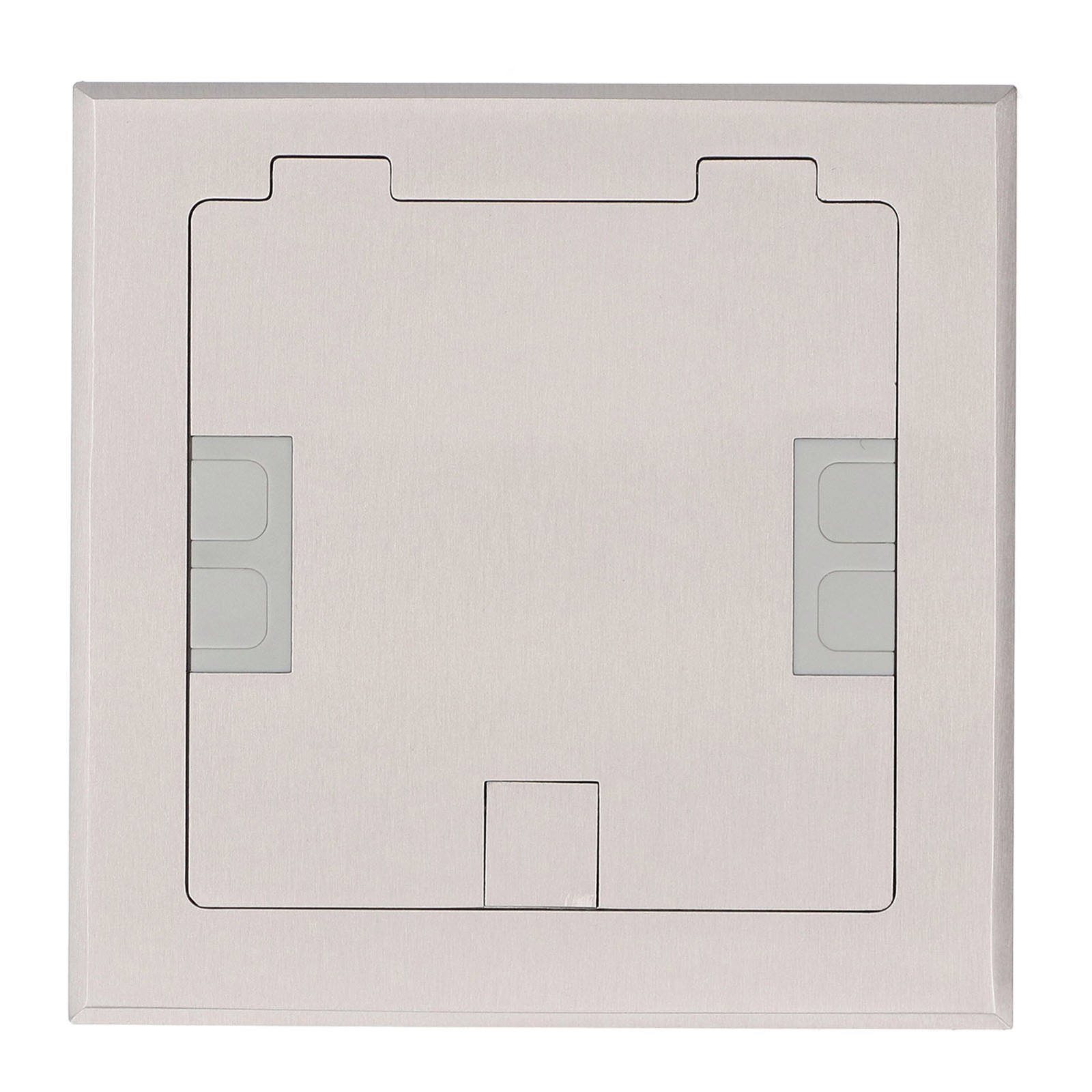 2-Socket Recessed Floor Outlet For Power And Networking In Office Spaces☜