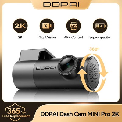 DDPAI MINI Pro 2K 1440P Dash Camera WiFi DVR 121° FOV Night Vision Smart Voice C