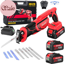 Brushless Cordless Reciprocating Saw – 3300 SPM, Dual 21V 4.0Ah Batteries & Fast