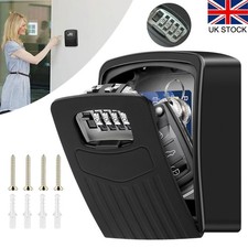 Wall Mounted Key Box 4 Digit Outdoor Security Code Lock Home Key Storage Box