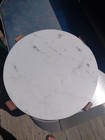 Gorgeous White Marble Cake/Cheese Board On Wood Stand - 11.5" — photo 3
