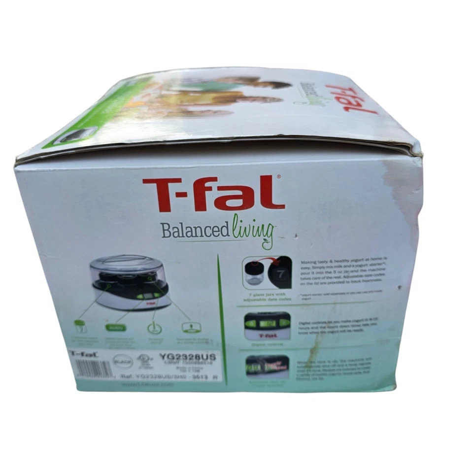 Nuevo T-Fal TFal YG2328 Salón Equilibrado Griego Yogurtera LCD Temporizador Automático Foto 3 de 4