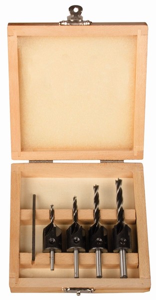 Projahn Sortiment Aufsteckversenker Mit Holzbohrern Spiralbohrer 3-6 Mm 5-Teilig-image