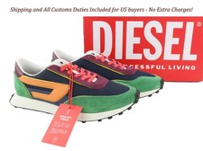 DIESEL S-Racer LC Mens Sneakers EU42 Leather Low Top Almond Toe RRP  185