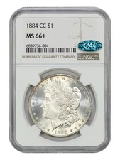 1884-CC $1 NGC/CAC MS66+ - Morgan Dollar
