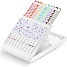 - Fineliner Pens with Stand, 10 Pack, Colorful Fineliners, Colored Pens for Draw