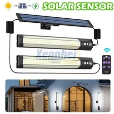 Double Head Solar Power LED Pendant Light Garage Shop Lamp Shed Barn Gazebo Yard