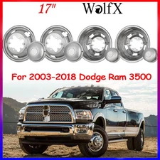 17" Dually Wheel Simulators Dual Skins Liners Cover For 2003-2018 Dodge Ram 3500
