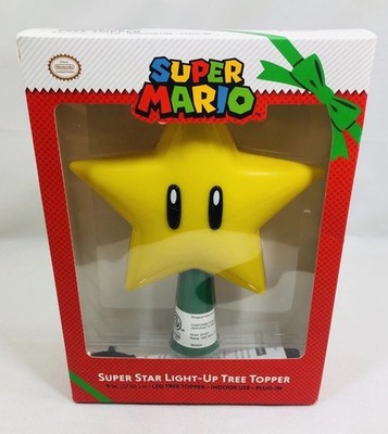Nintendo Super Mario 9'' Super Star Light Up LED Tree Topper NEW Sealed *Box Wear