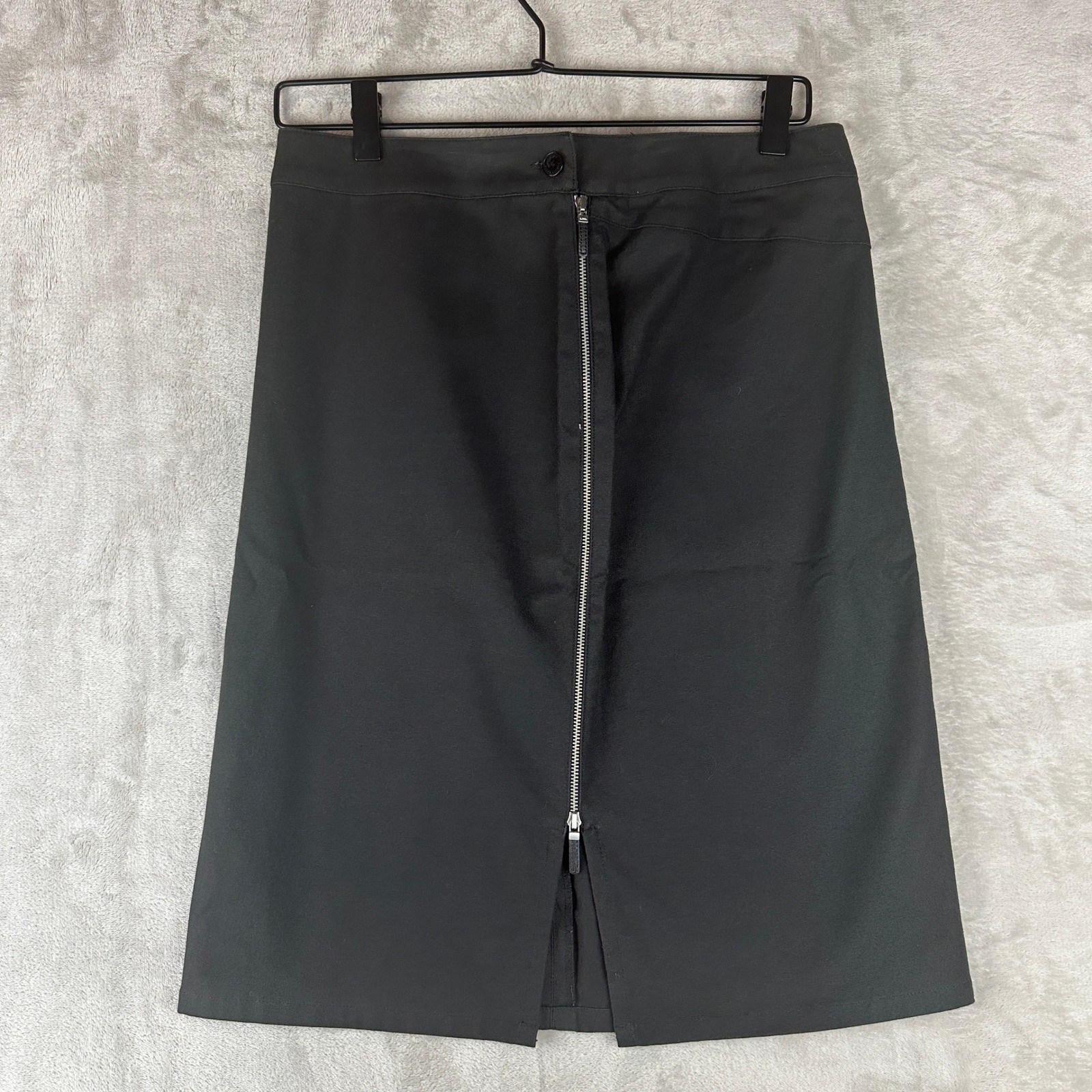 Lauren Ralph Lauren Petite Black Zip Midi Skirt Size 6 Petite