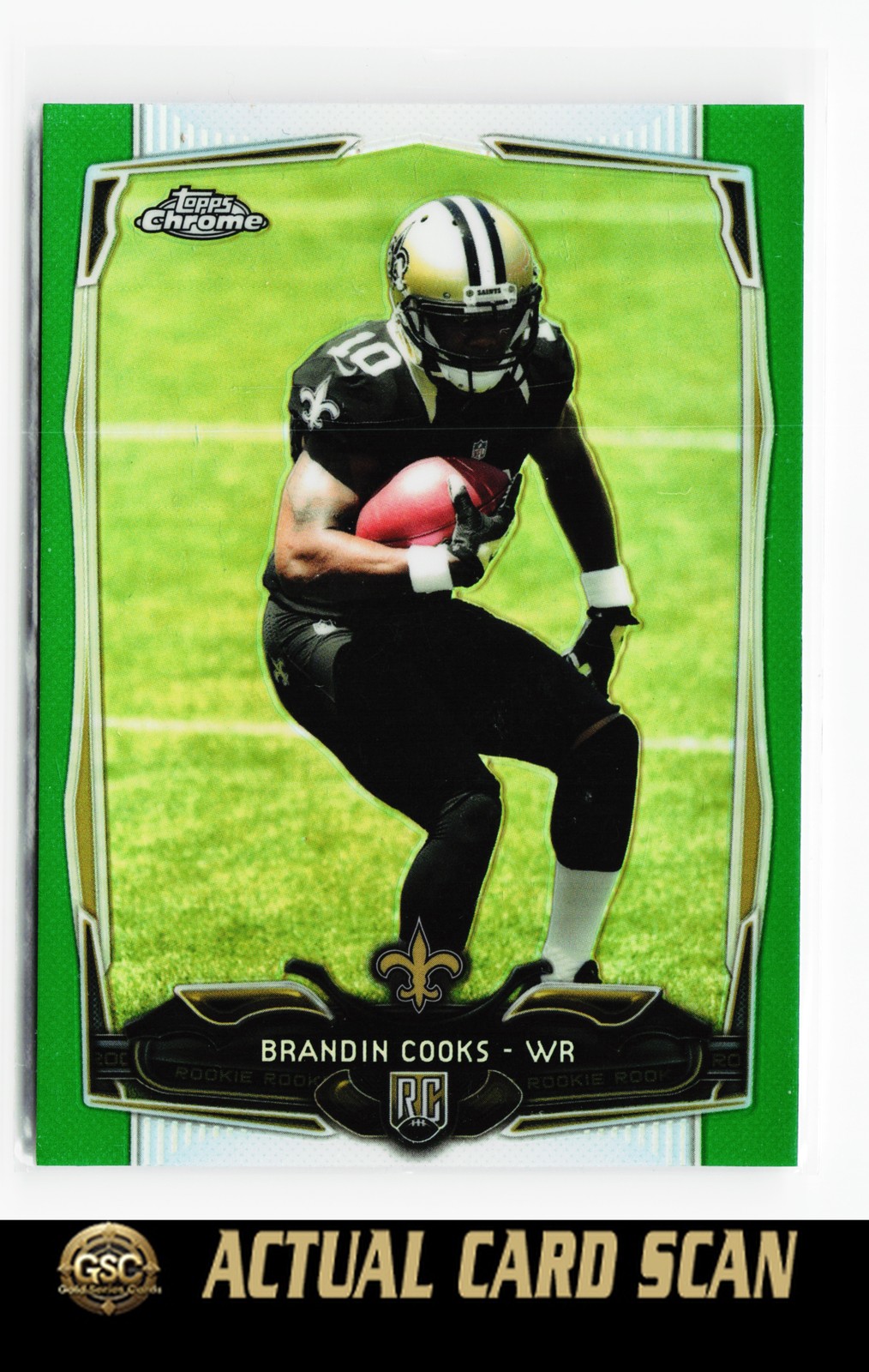 2014 Topps Chrome #149 Brandin Cooks Green Refractor