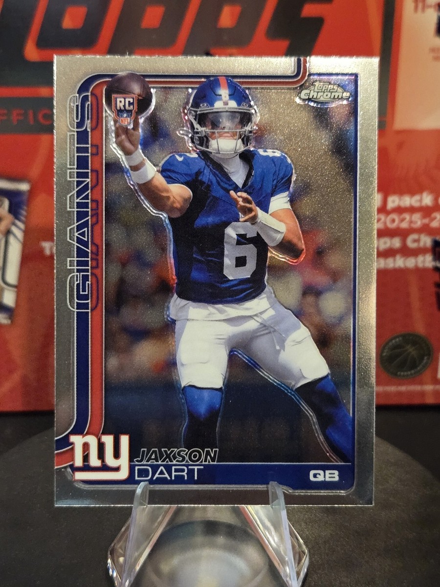 🔥 👀 2025 Topps Chrome Football JAXSON DART Base RC #306 Giants