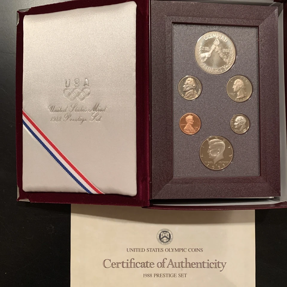 3 U.S. PRESTIGE PROOF SETS - 1986/1988/1990 - 19 COINS - 3 SILVER DOLLARS! - Image 3 of 4