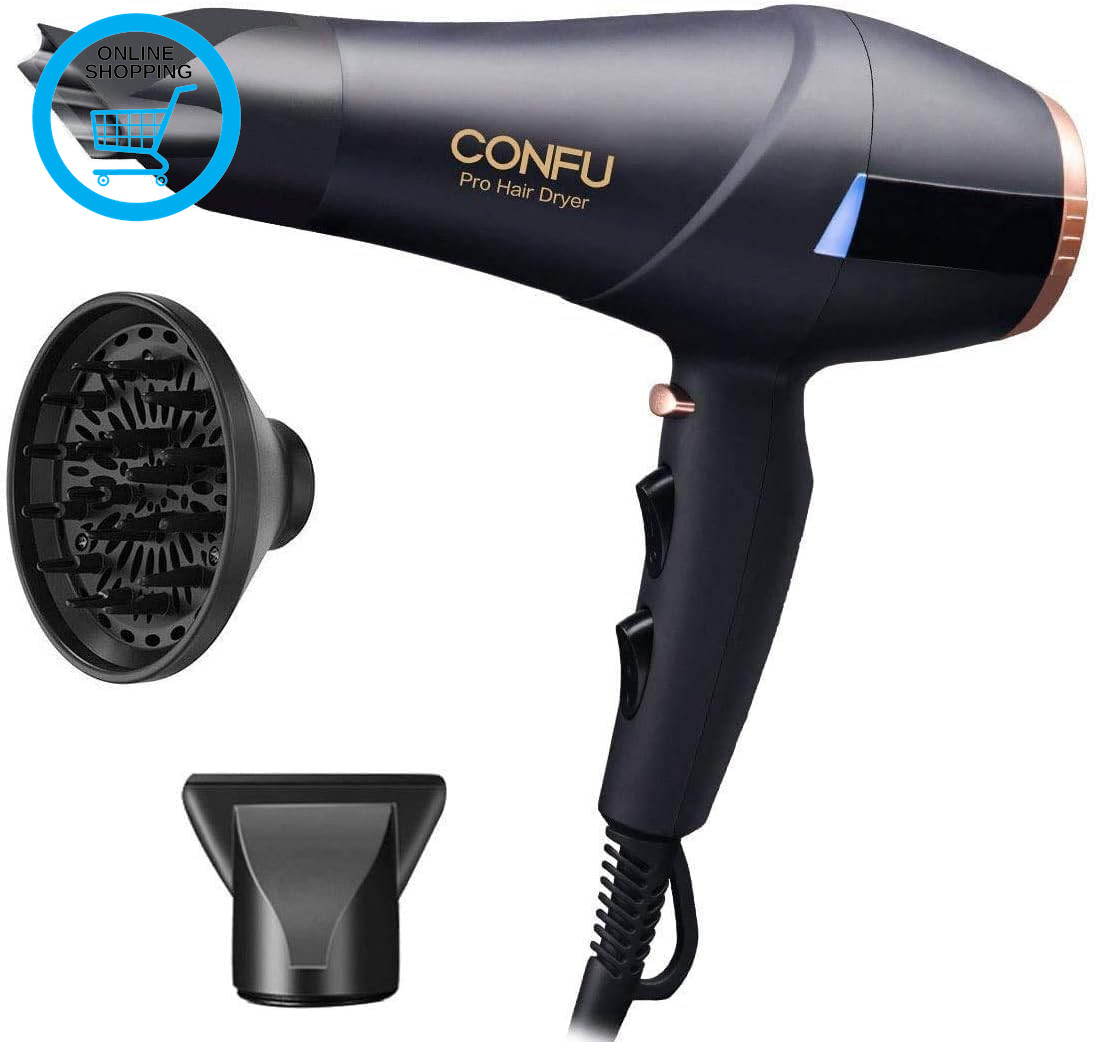 2300W Professional Hairdryer with Ionic Technology, Salon Hair Dryer with Diffus