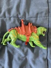 1978 Mattel He-Man Green BATTLE CAT Action Figure + SADDLE Vintage Cringer