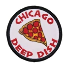 Chicago Deep Dish Pizza Patch Embroidered Iron On Chicago Deep Dish Pizza Patch