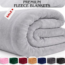 Flannel Fleece Blanket Throw Extra Large All Season Reversible Bed Sofa Throw UK