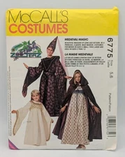 6775 Mccall's Costume Pattern Medieval Magic  Misses Sz 5-6 UNCUT Princess 