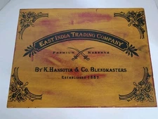 East India Trading Co. Red Witch Empty Wooden Cigar Box 