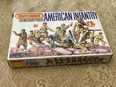 VINTAGE MATCHBOX AMERICAN INFANTRY MODEL FIGURES P-5002 (1975) 1