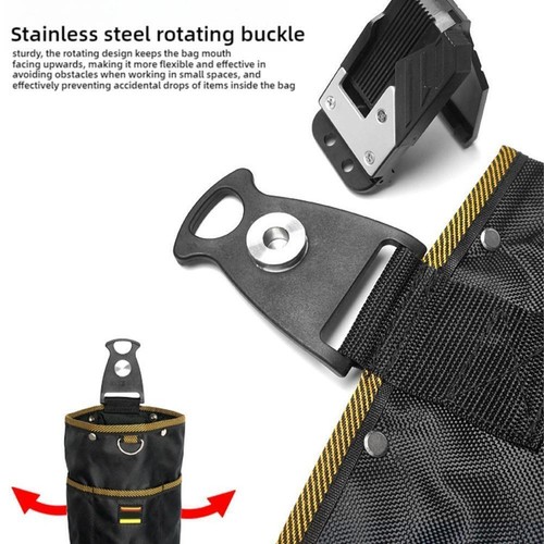 Small Durable Tool Pouch Belt Portable Electrician Best Waist and Carpenter Y5H2 - Picture 8 of 15