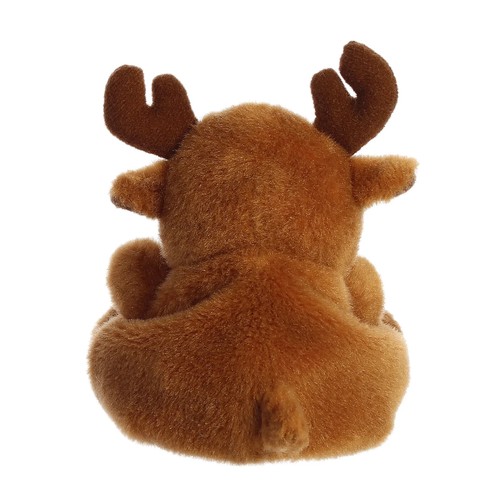 Colección Palm Pals - Peluche Alce Canela 5" Suave, Tacto Esponjoso - Imagen 4 de 5