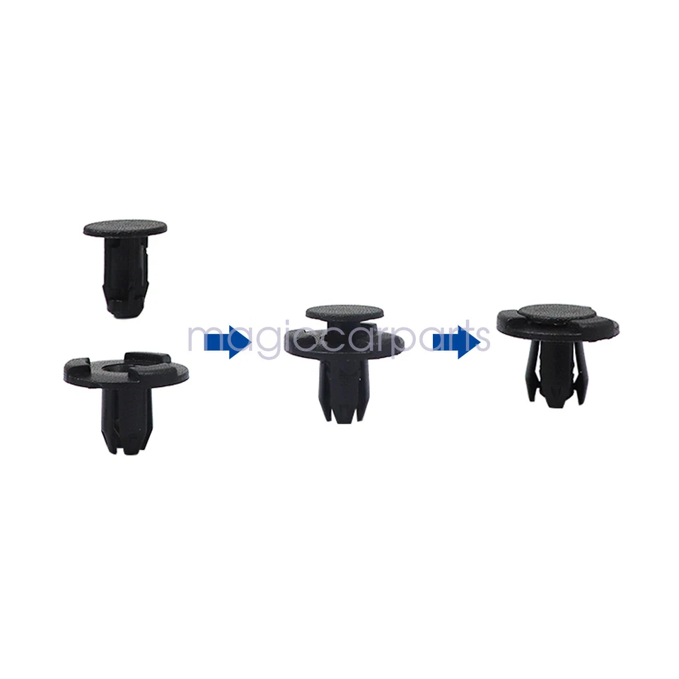 100 piezas apto para Nissan Infiniti capó parachoques guardabarros forro clips de empuje 01553-05323 Foto 3 de 4