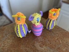 Lot of 3 Melissa  Doug Monster Stuffed Plush Bowling 3pc Replacement Toy Pins