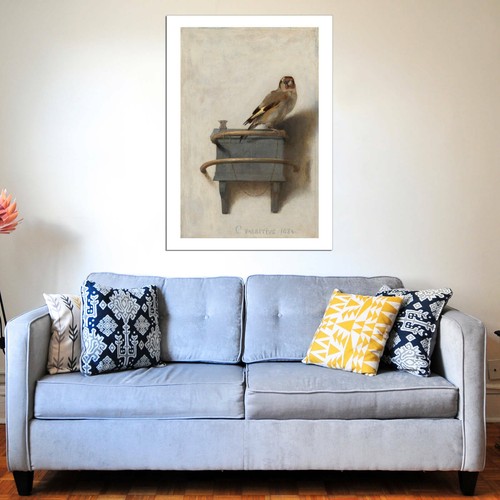 Carel Fabritius - The Goldfinch 1654 Wall Art Poster Print - Picture 10 of 12