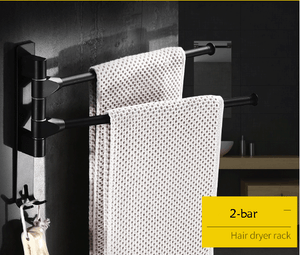 Black Finished Rotating Towel Rack Multi Layer Wall Mounted Towel Rack Multi Layer Wall Mounted