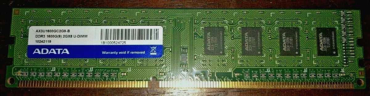 ADATA PC3-12800 (DDR3-1600) 2 GB Computer RAM 240 for sale | eBay