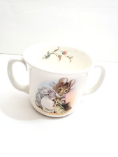 Royal Albert Beatrix Potter HUNCA MUNCA MOUSE 2 Handle Mug Children s Cup 1986