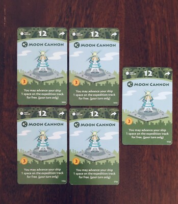 Machi Koro Legacy | Moon Cannon/Orbital Laser Card x5 | Replacement Game Pieces