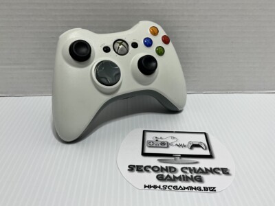 Genuine Xbox 360 Wireless CUSTOM Controller White/Black - REFURBISHED Free Ship