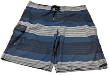 O'Neill Board Shorts 36 Blue Gray Colorway Swim Trunks Drawstring