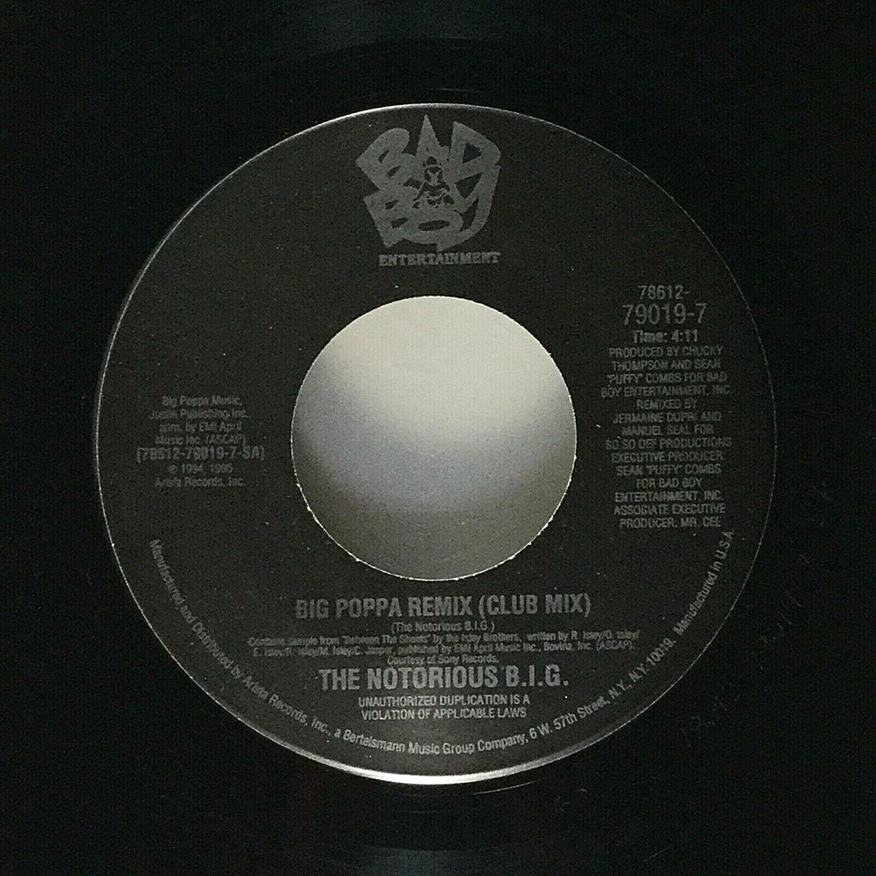 THE NOTORIOUS B.I.G Big Poppa Remix / Who Shot Ya 45 MINT - Image 4 of 4