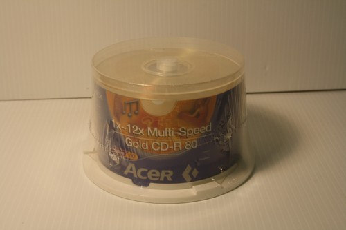 ACER 50 Pack 1x-12x Multi-Speed Gold CD-R 700 MB 80 Min RSG80