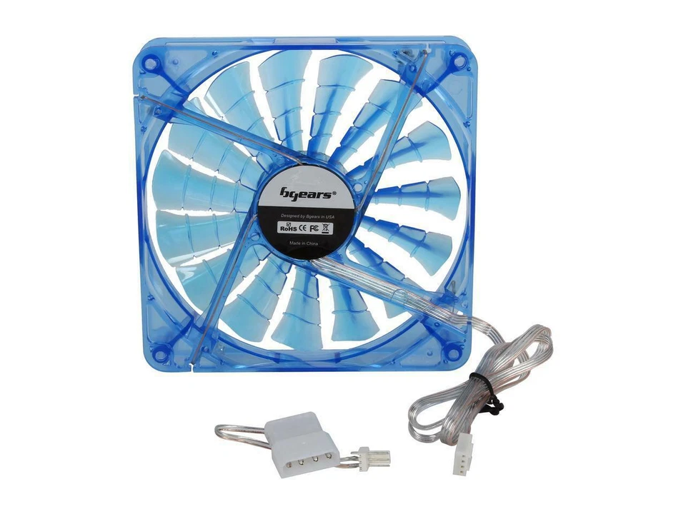 Bgears b-PWM 140 Blue 140mm Blue LED PWM technology mini 4 pin 4 wire 2 ball bea - Image 4 of 4
