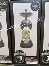 Disney Parks 2024 The Haunted Mansion Light-Up Hurricane Candle Set New