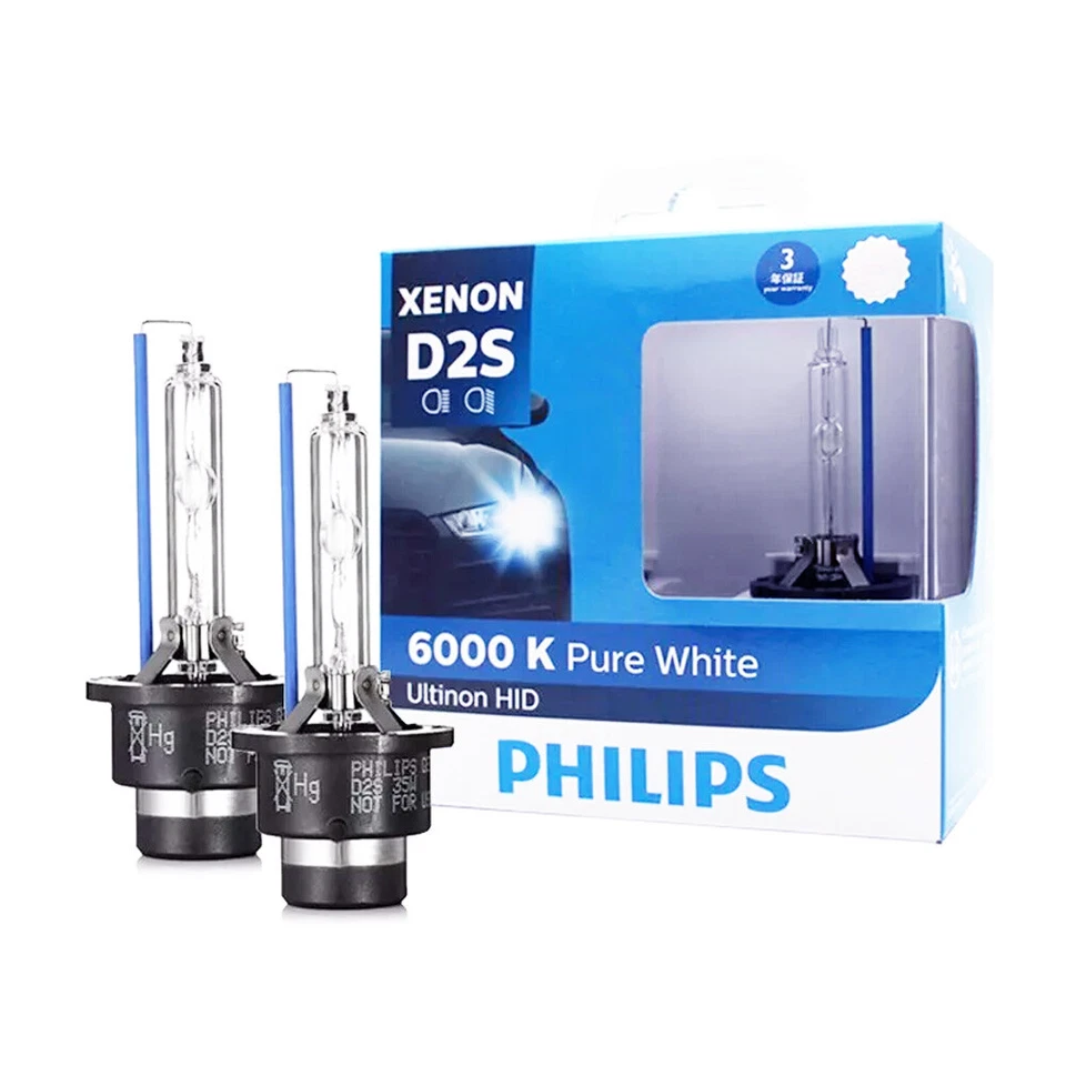 Philips OEM D2S 6000K HID Xenón Faro Lámpara de Repuesto Bombillas 85122 Paquete de 2 Foto 2 de 4