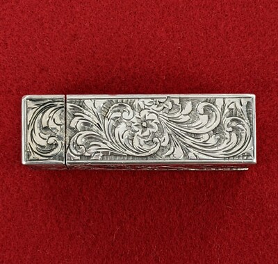 Vintage Mexico .800 Fine Silver Lipstick Case w/ Flip Up Mirror | eBay