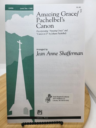 Amazing Grace/Pachelbel's Canon - Religious Sheet Music - SAB - Level 2 - Alfred