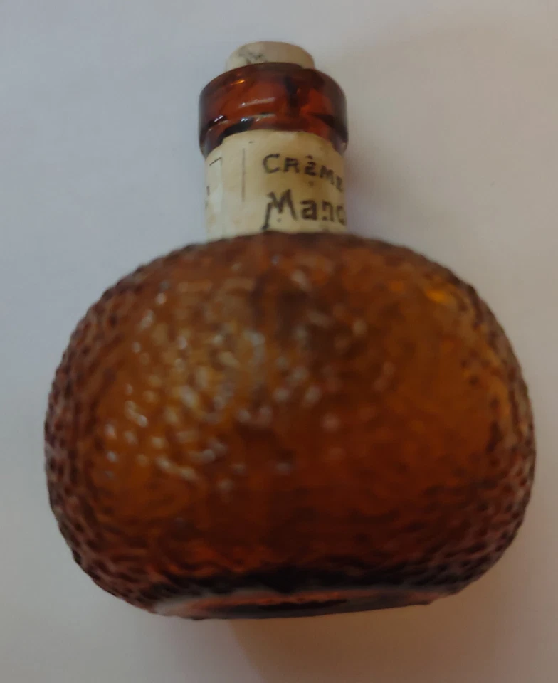 Botella vintage crema mandarina de p. bardinet napoleón, cristal naranja forma s2 Foto 3 de 4