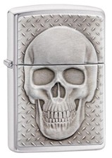 Zippo 29818, Gothic Skull &Brain Surprise Emblem,Chrome Lighter,Pipe (PL) Insert