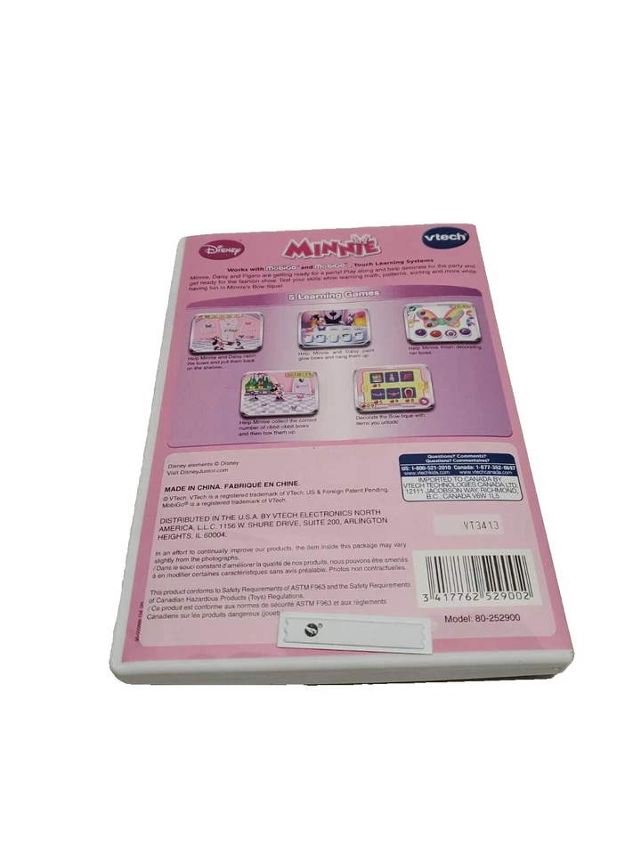 Disney Minnie Mouse Vtech MobiGo 2 - 5 Fun Learning Games Ages 3-5 NEW SEALED - Image 2 of 3