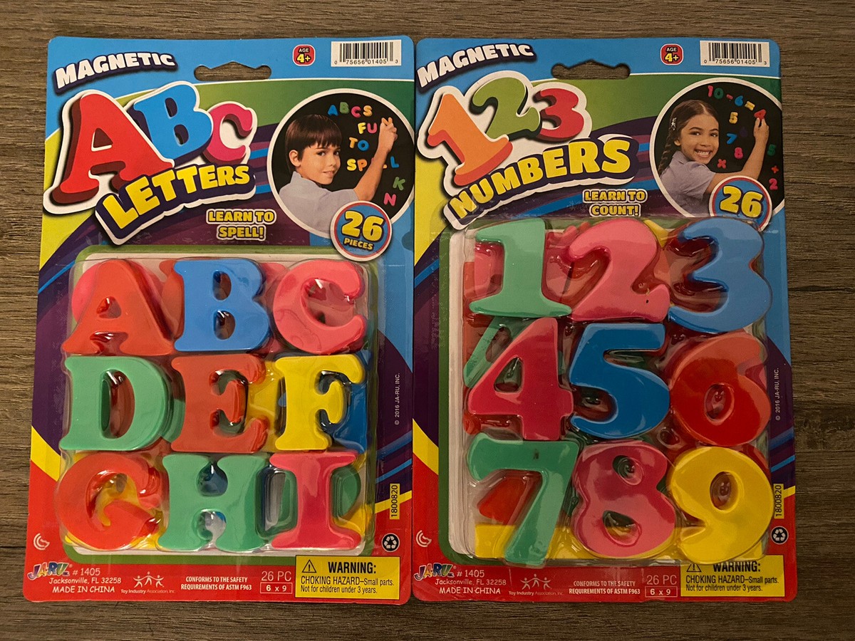 🚨ATTENTION TEACHERS: COMBO 🔠 MAGNETIC ALPHABET 🔢 NUMBERS 26pc Each A6