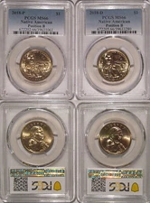 2018 P & D Native Sacagawea Dollar 2 Coin Set $1 PCGS MS66 Position B