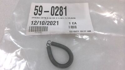 HAAS 59-0281 EXTENSION SPRING, SMTC POCKET 40T 0.36