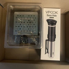 Sous Vide Container 12 QT with Lid $ Fixed Rack Insulating Sleeve & Vide Machine