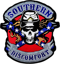 Southern Discomfort round Center Back Patch for Biker Vest